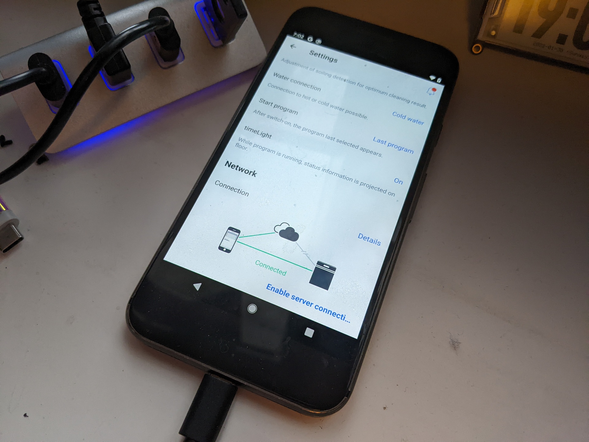 application setup screen